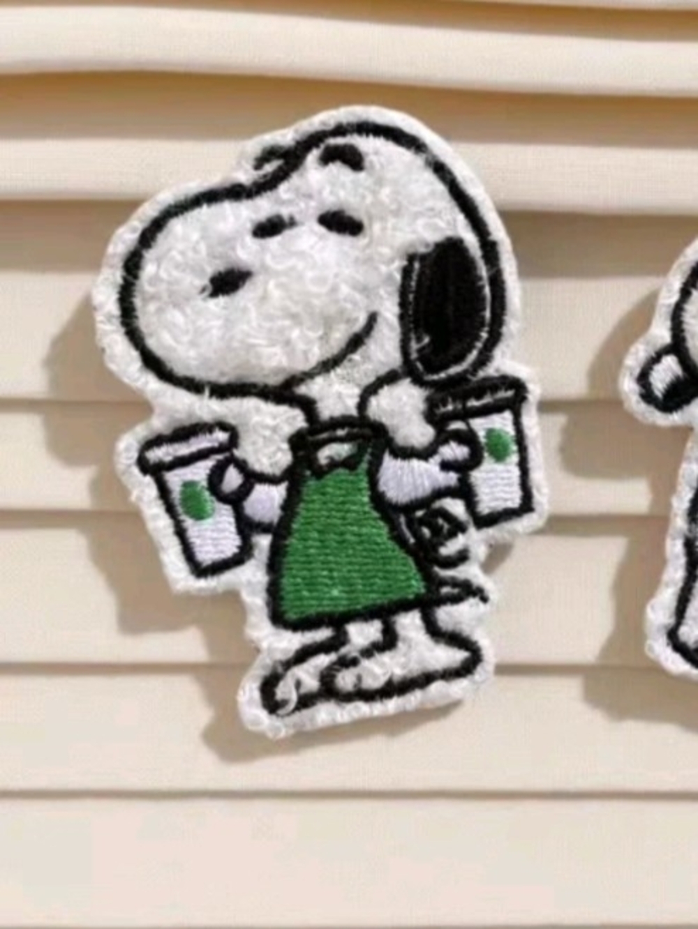 Barista Snoopy Embroidered Patches (new without tag) Iron-on / adhesive